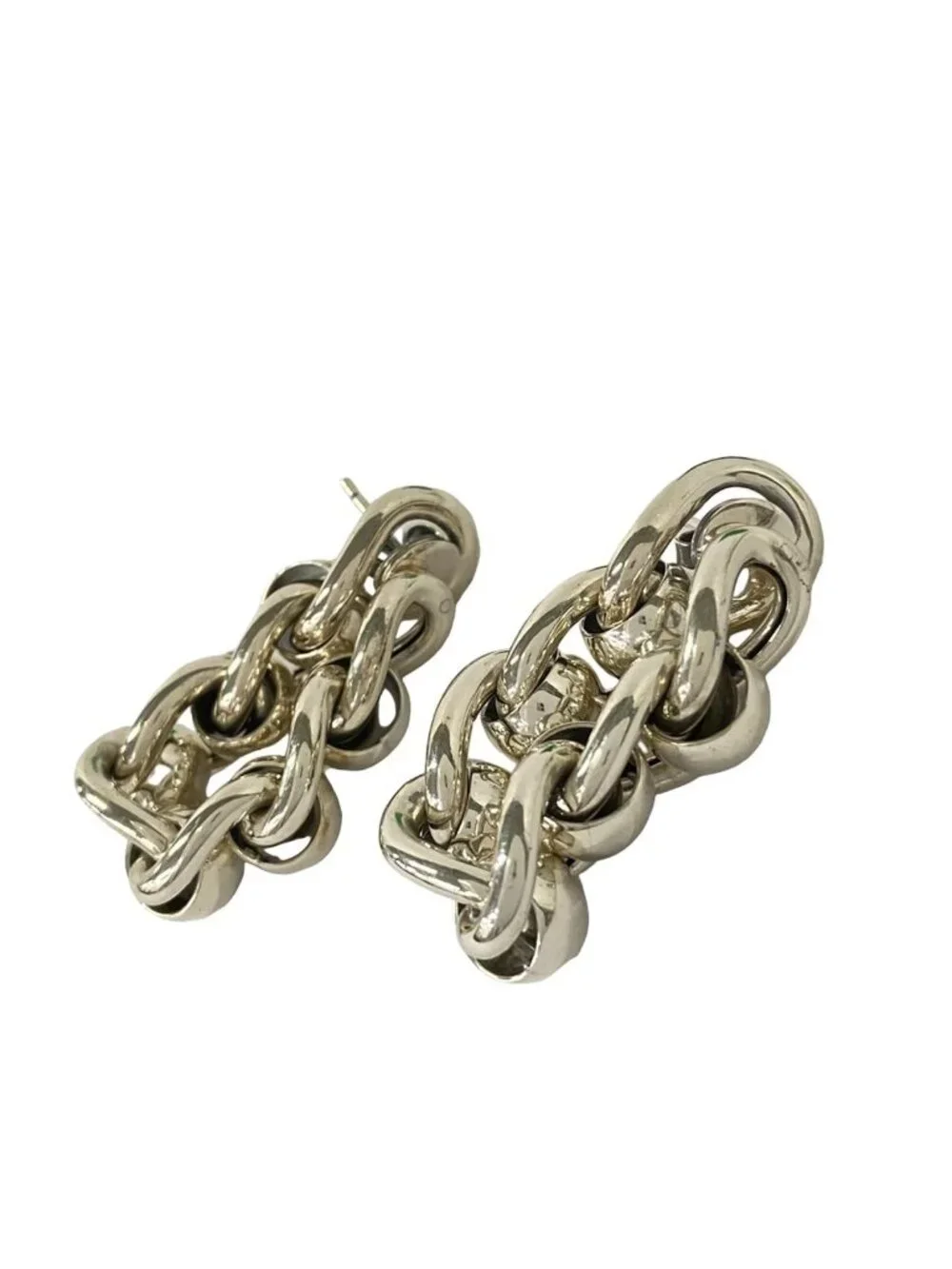 Bottega Veneta Earrings Silver Chain